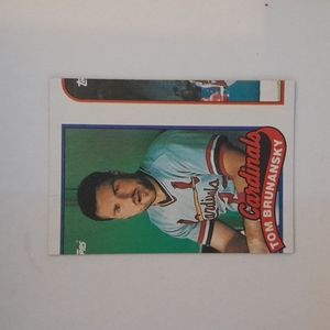 1989 Topps Baseball card #60 Tom Brunansky Cardinals *MISPRINT*